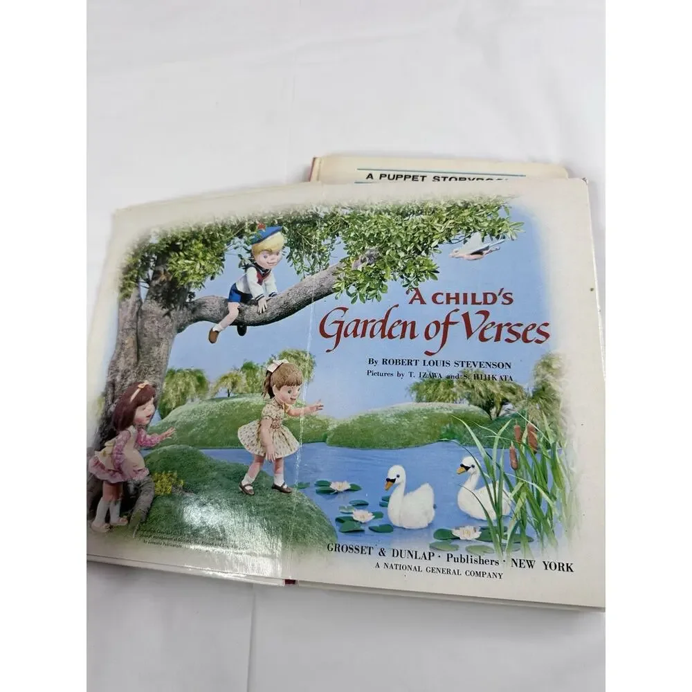 Vtg A Puppet Storybook Lot 4 Snow White Little Nursery Rhymes Garden Of Verses